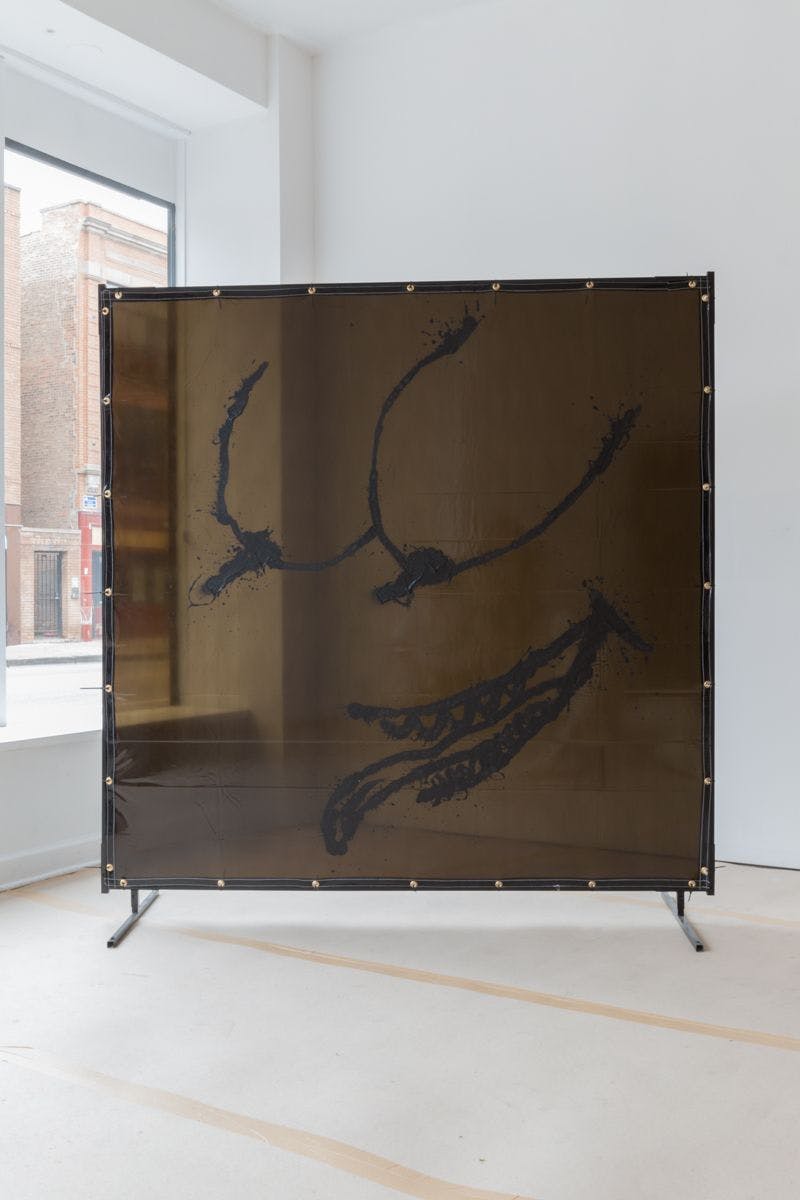 Screen 2, 2015 

vinyl and steel welding screen, enamel paint, zip ties

72 x 72 x 16 inches 

