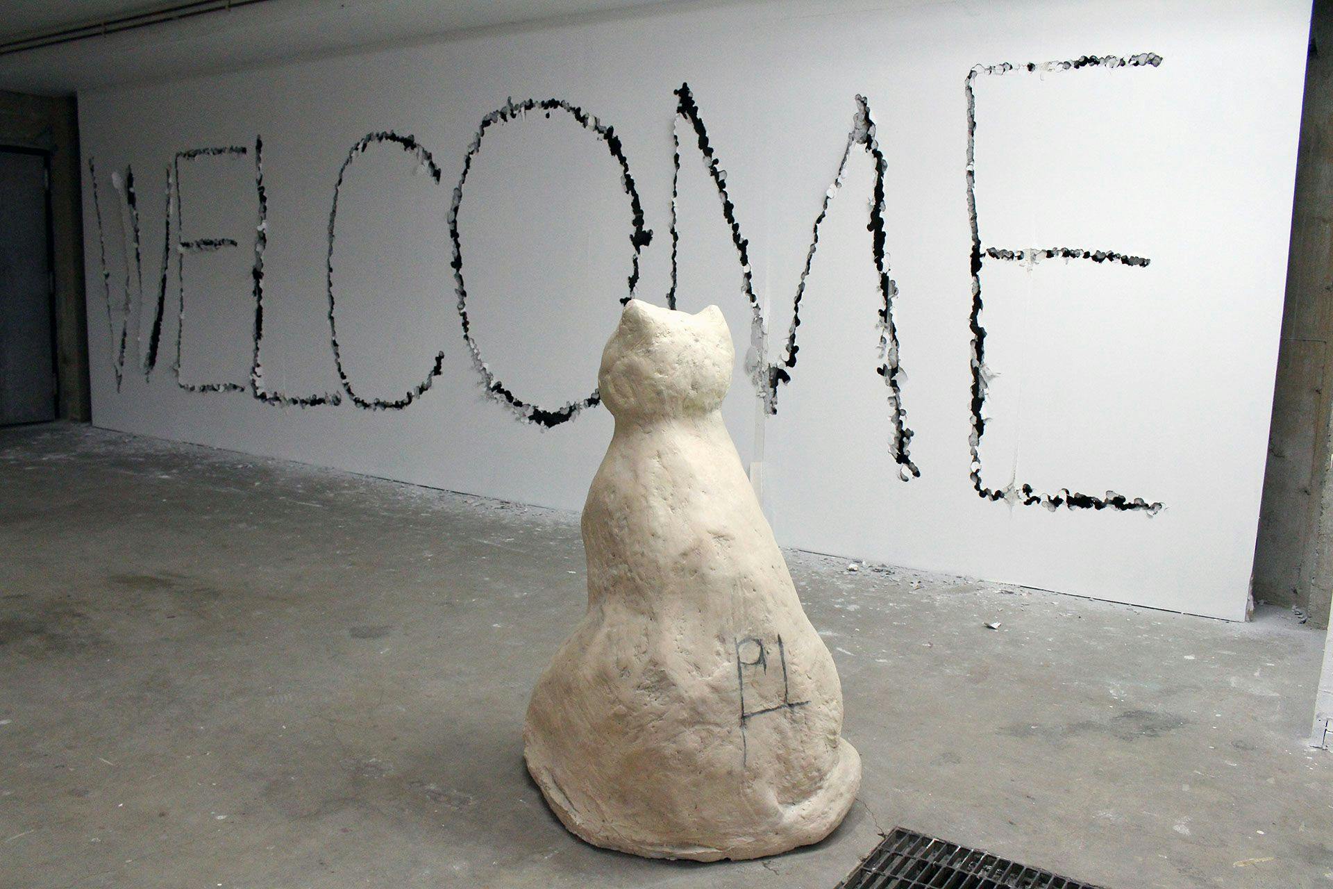 WELCOME, 2015

holes in a wall 

dimensions variable 