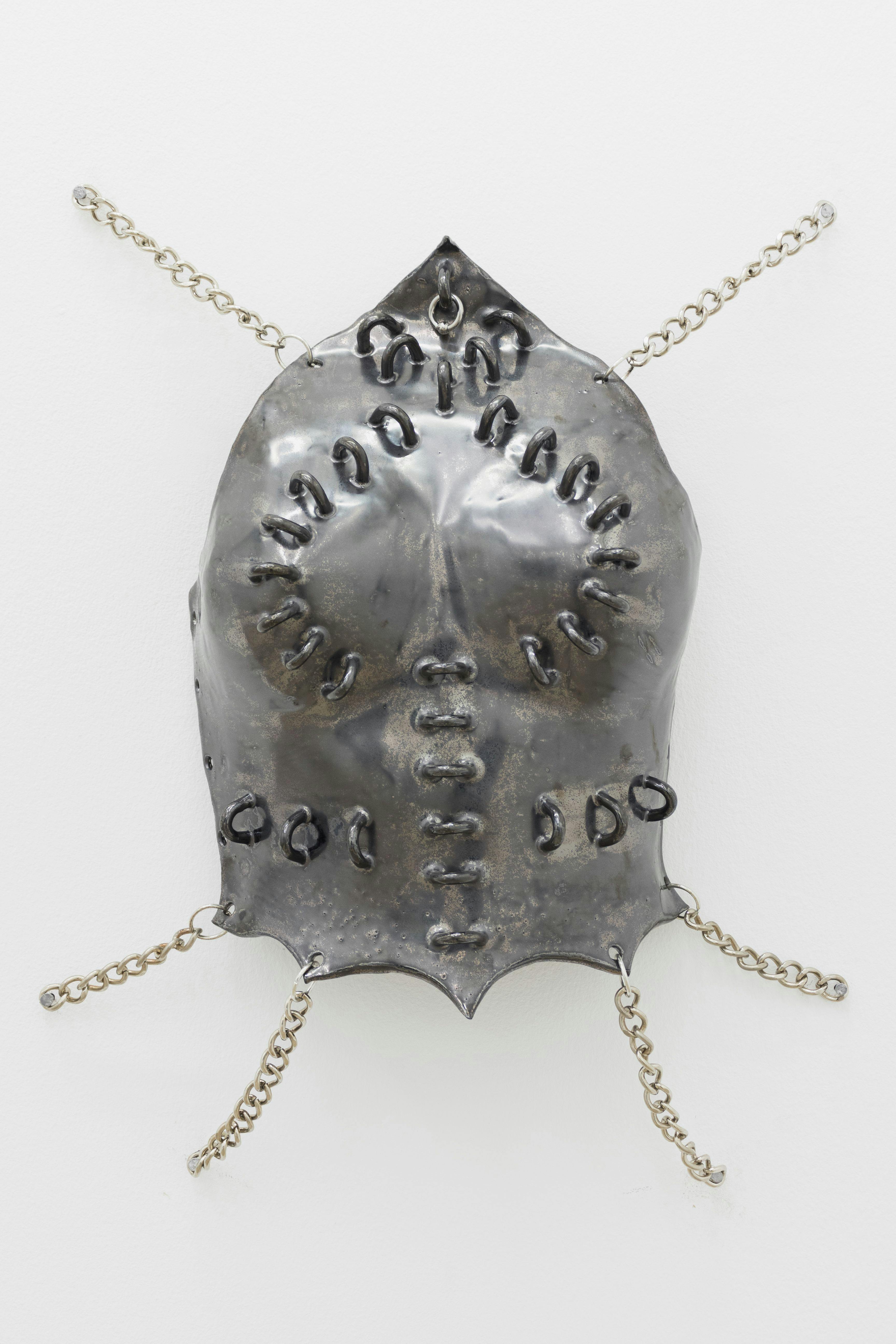 Breastplate 1, 2023

glazed stoneware, stainless steel jewelry

18 x 15 x 5 inches